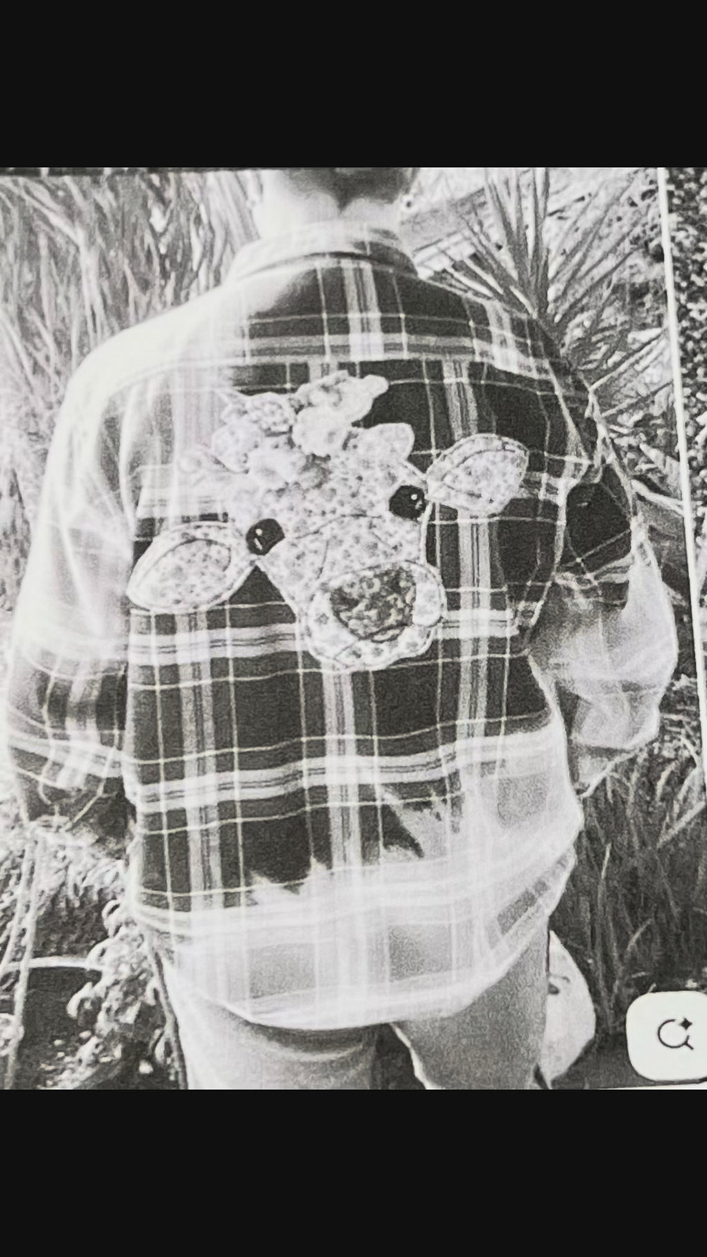 Bleached Denim Cow Appliqué Shirt – Size Large